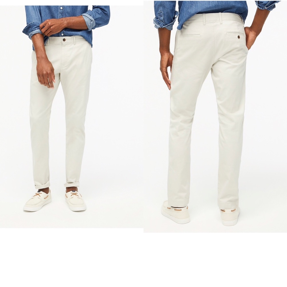 J Crew Khaki Flex Straight pants in Stone W36 L32